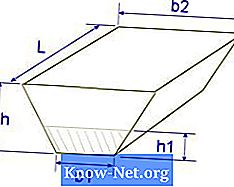 Sådan beregnes volumenet af en trapezoid?